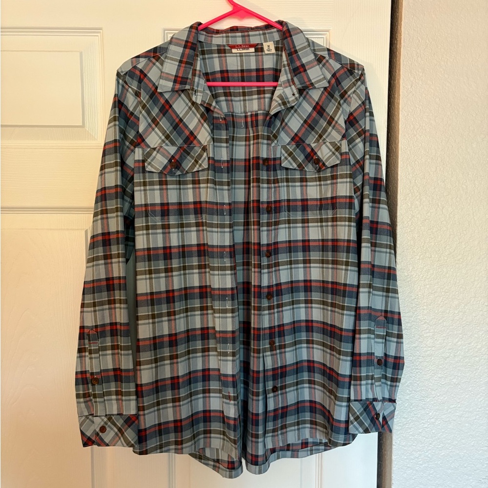 L.L. Bean Plaid Button-Up Shirt